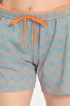 Rosaline Slangsync Knit Cotton Short Set -Autumn Sunset — thumbnail 6